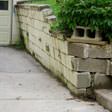 a collapsing retaining wall in Janesville