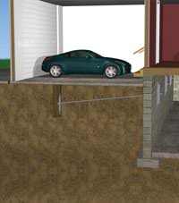 A street creep repair system implementing foundation wall anchors in a Reedsburg home.