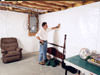 A basement wall covering for creating a vapor barrier on basement walls in Rockford, IL; Kenosha, Milwaukee, Madison 