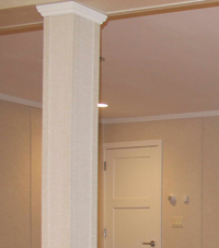 Easy Wrap column sleeves in Racine basement