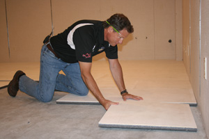Installing ThermalDry® insulated floor decking in Milwaukee