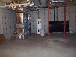 Removal of all old basement materials