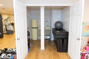 TBF finished basement with home gym in Milwaukee