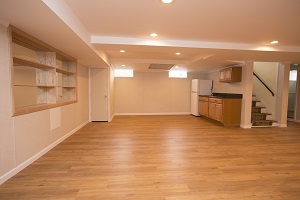 A beautiful, finished basement in Southern WI & Northern IL