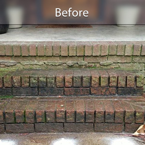 Sunken front stoop in Milwaukee
