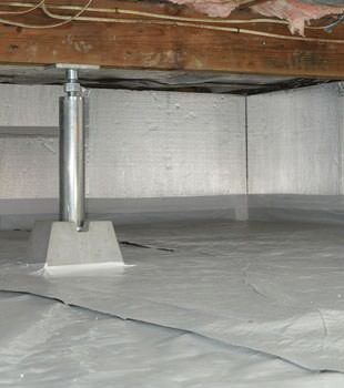 Installed crawl space insulation in Woodstock