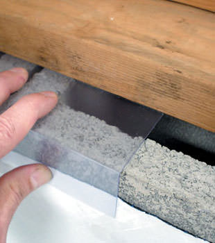 Block wall clear covering for wet crawl spaces in Beloit