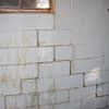 A cracked foundation wall near a window in a Fort Atkins home