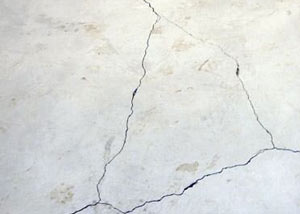 cracks in a slab floor consistent with slab heave in Watertown.