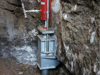 Foundation repair contractors lifting a structure in Madison.