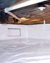 a sealed crawl space installation in Eau Claire