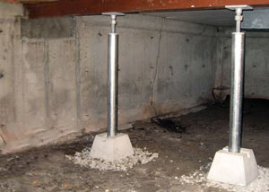 Crawl space jack post installation Cherry Valley