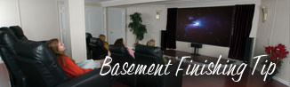 a waterproofed basement that has been finished into a family room in Greendale